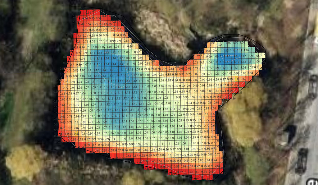 Schlammvolumen Messung mit Sonar